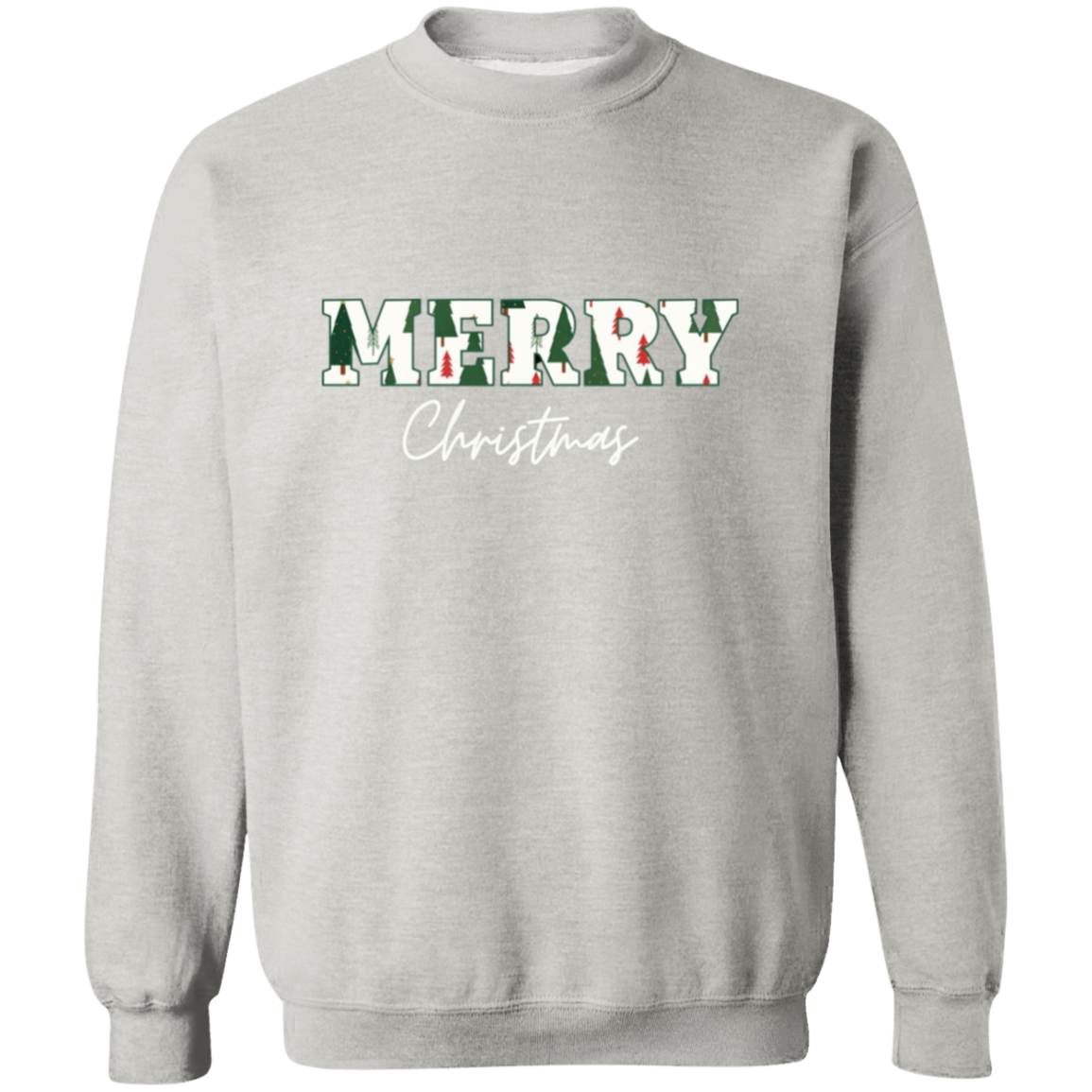 Merry Christmas Tree Print Sweater