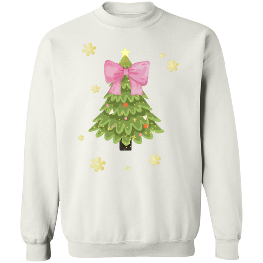 Christmas Tree Bow & Snowflakes Sweater