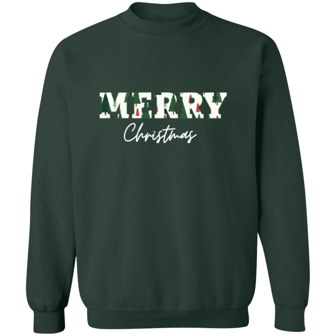 Merry Christmas Tree Print Sweater