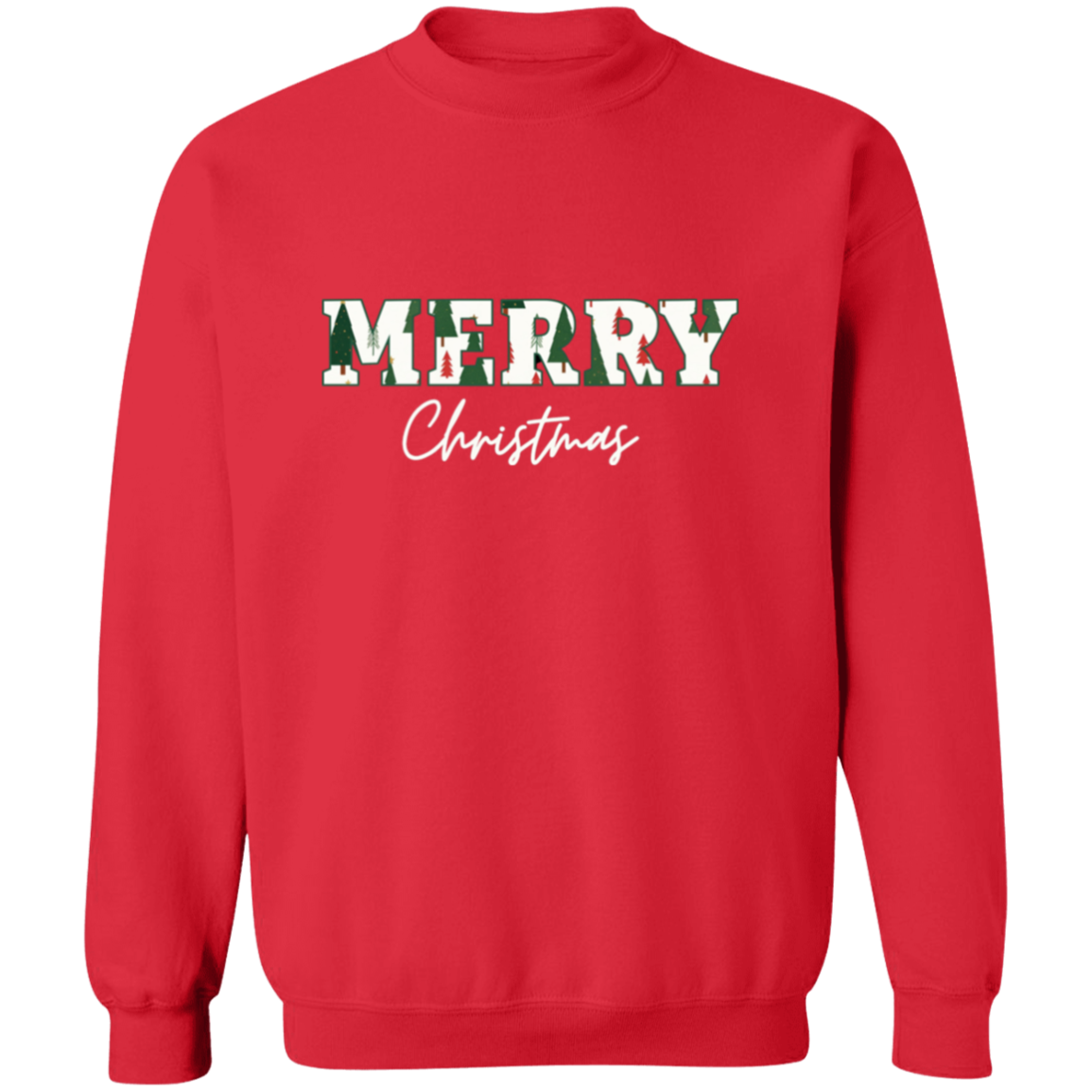 Merry Christmas Tree Print Sweater