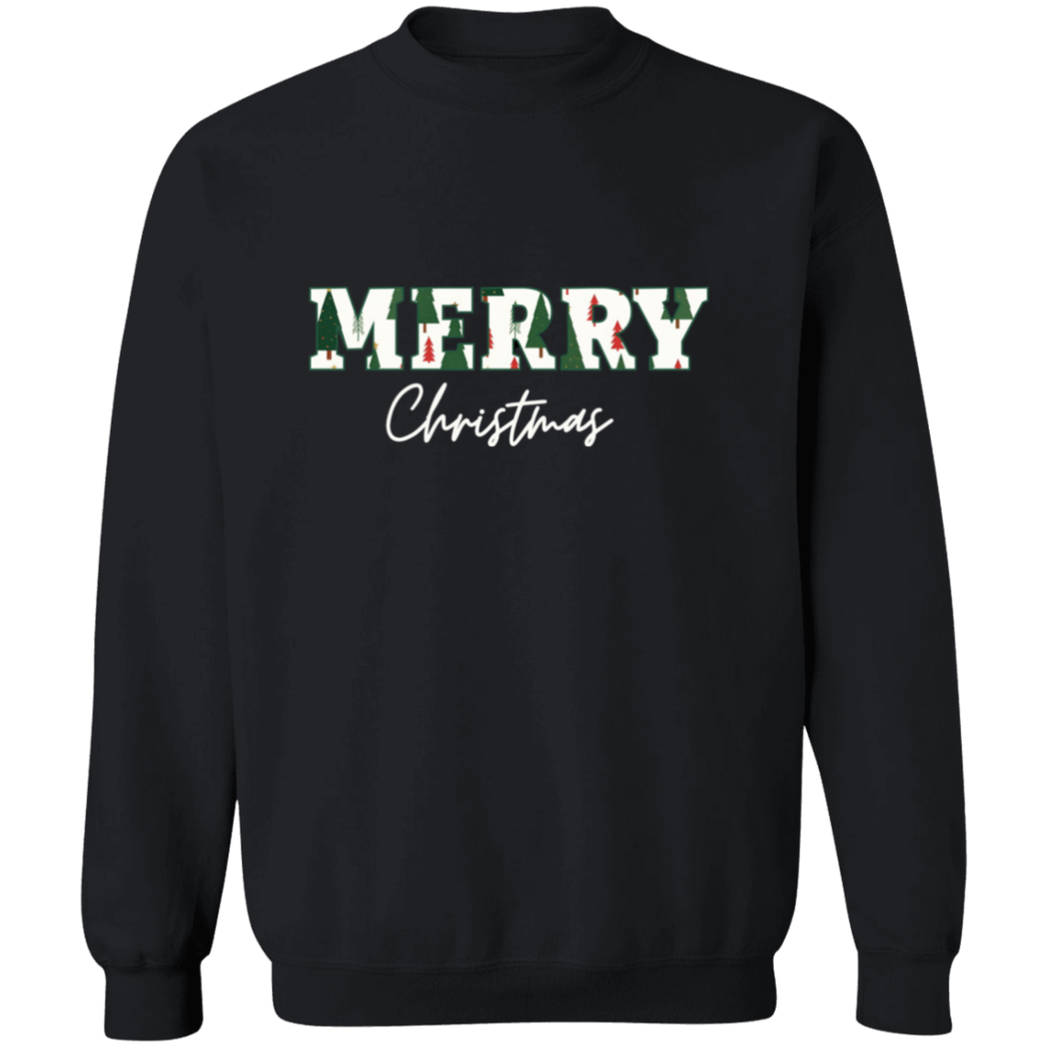 Merry Christmas Tree Print Sweater